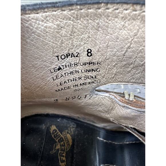 Freebird Topaz Black Brown Leather Heel Sandals Size 8 - Picture 9 of 10